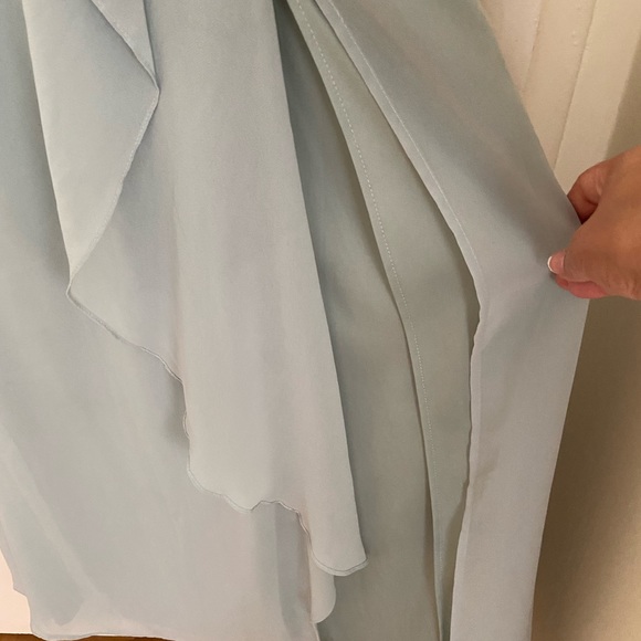 David’s bridal dusty sage chiffon bridesmaids dress. Size 2 - Picture 10 of 11